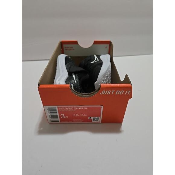 Nike Cosmic Runner TD (toddler ) HM4401 black and white sneaker NIB sz 3C - Picture 11 of 13